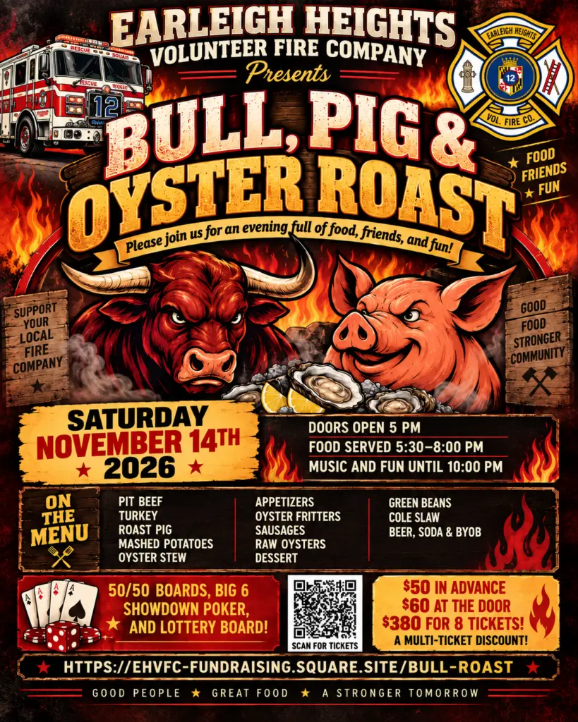 Bull, Pig & Oyster Roast Flyer