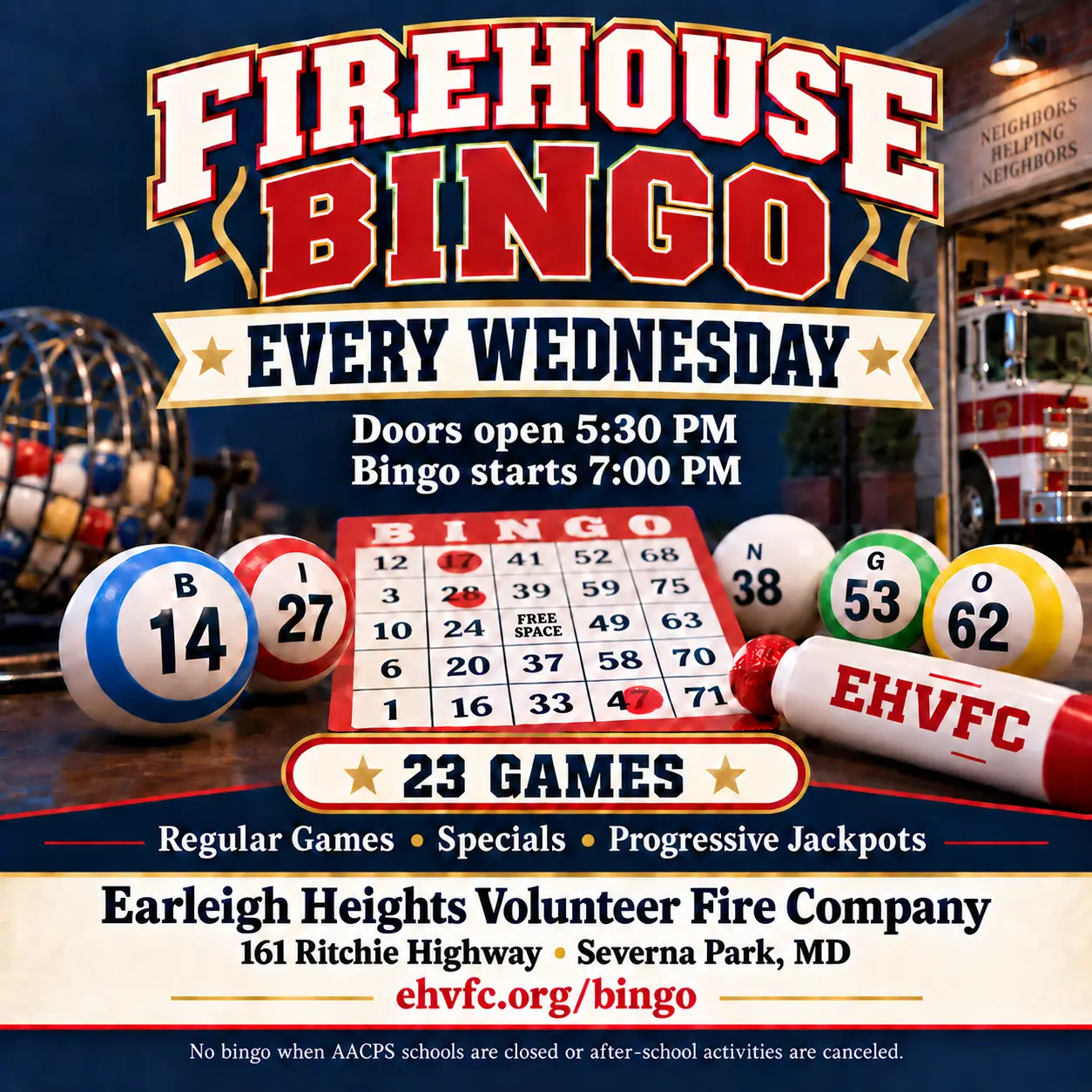 Wednesday Night BINGO 9/23/26