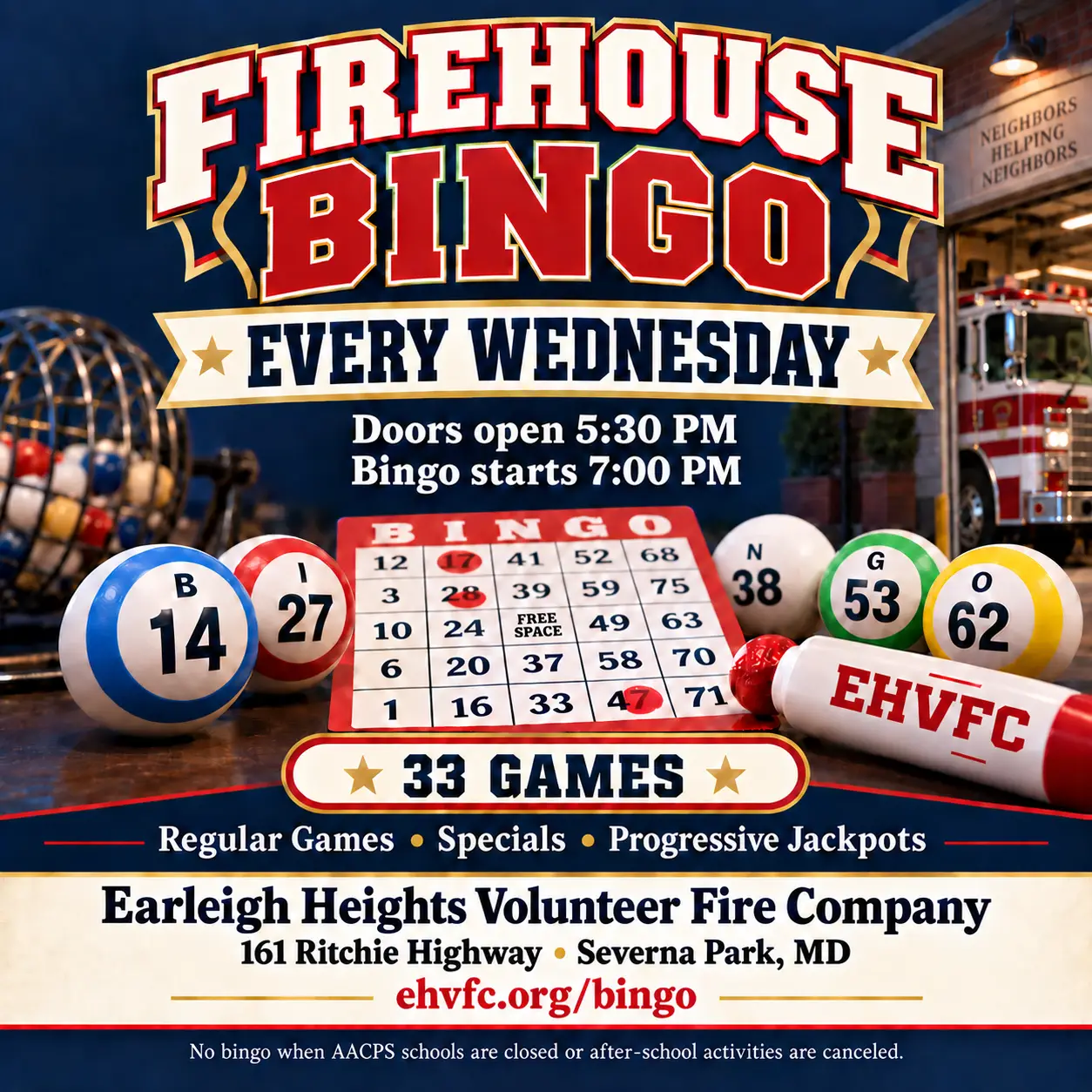 Wednesday Night BINGO 9/23/26